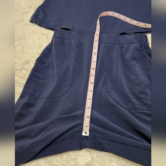 Garnet Hill Luna Sleeveless Knit Jumpsuit Dark Blue Sz XS - Picture 7 of 11